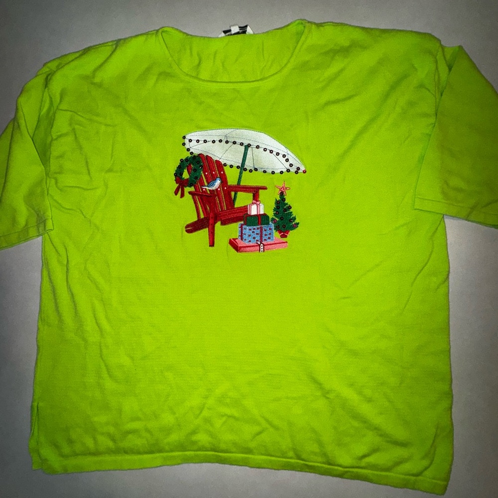 Heritage Charms Plus Size Women’s Shirt 2XL Beach Christmas